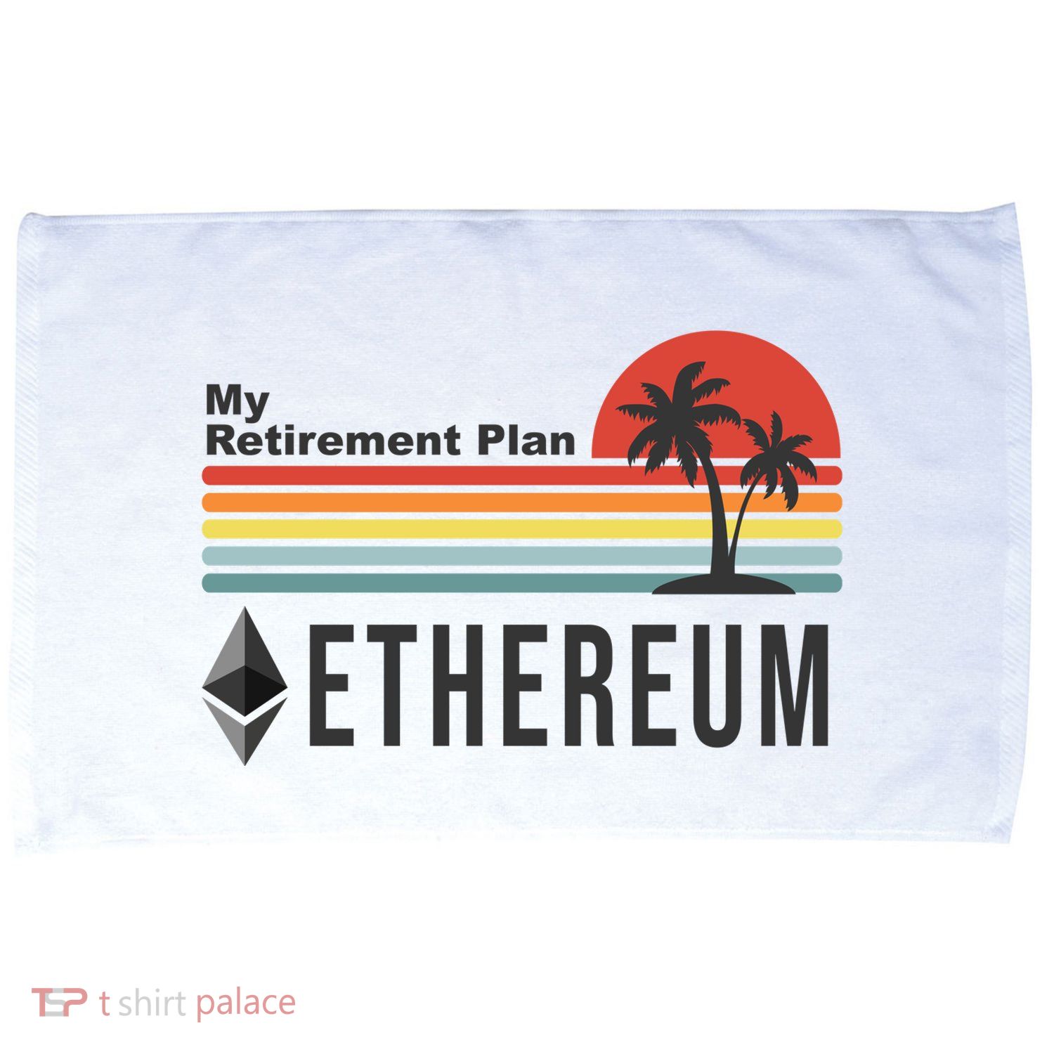 My Retirement Plan Ethereum Sunset Microfiber Hand Towel