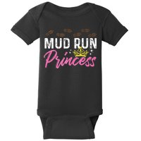 Mud Run Princess For A Mudding Mudder Trail Running Lover Baby Bodysuit