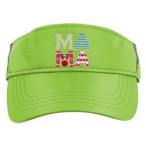 Mama Reindeer Plaid Christmas Holiday Design Adult Drive Performance Visor