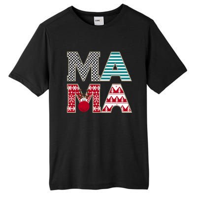 Mama Reindeer Plaid Christmas Holiday Design Tall Fusion ChromaSoft Performance T-Shirt