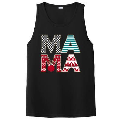 Mama Reindeer Plaid Christmas Holiday Design PosiCharge Competitor Tank