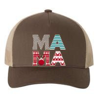 Mama Reindeer Plaid Christmas Holiday Design Yupoong Adult 5-Panel Trucker Hat