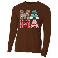 Mama Reindeer Plaid Christmas Holiday Design Cooling Performance Long Sleeve Crew