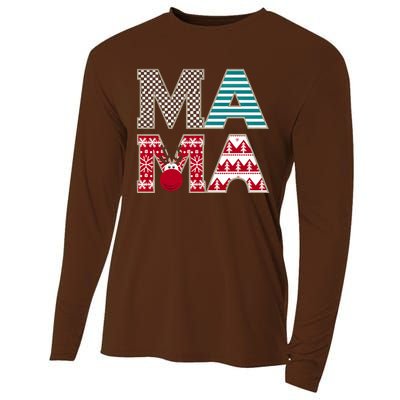 Mama Reindeer Plaid Christmas Holiday Design Cooling Performance Long Sleeve Crew