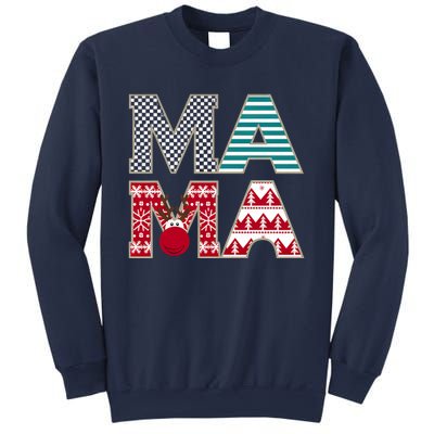 Mama Reindeer Plaid Christmas Holiday Design Sweatshirt