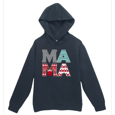 Mama Reindeer Plaid Christmas Holiday Design Urban Pullover Hoodie