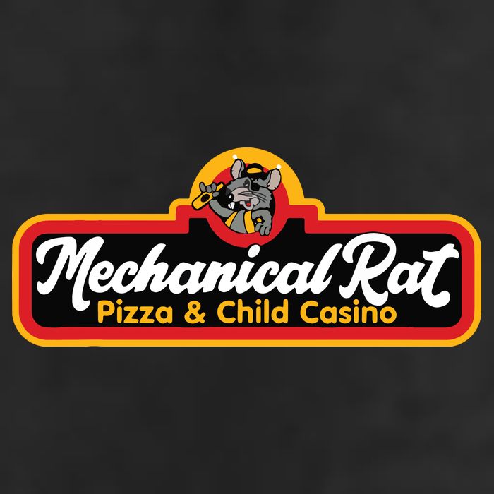 Mechanical Rat Pizza & Child Casino 7 Panel Mesh Trucker Snapback Hat