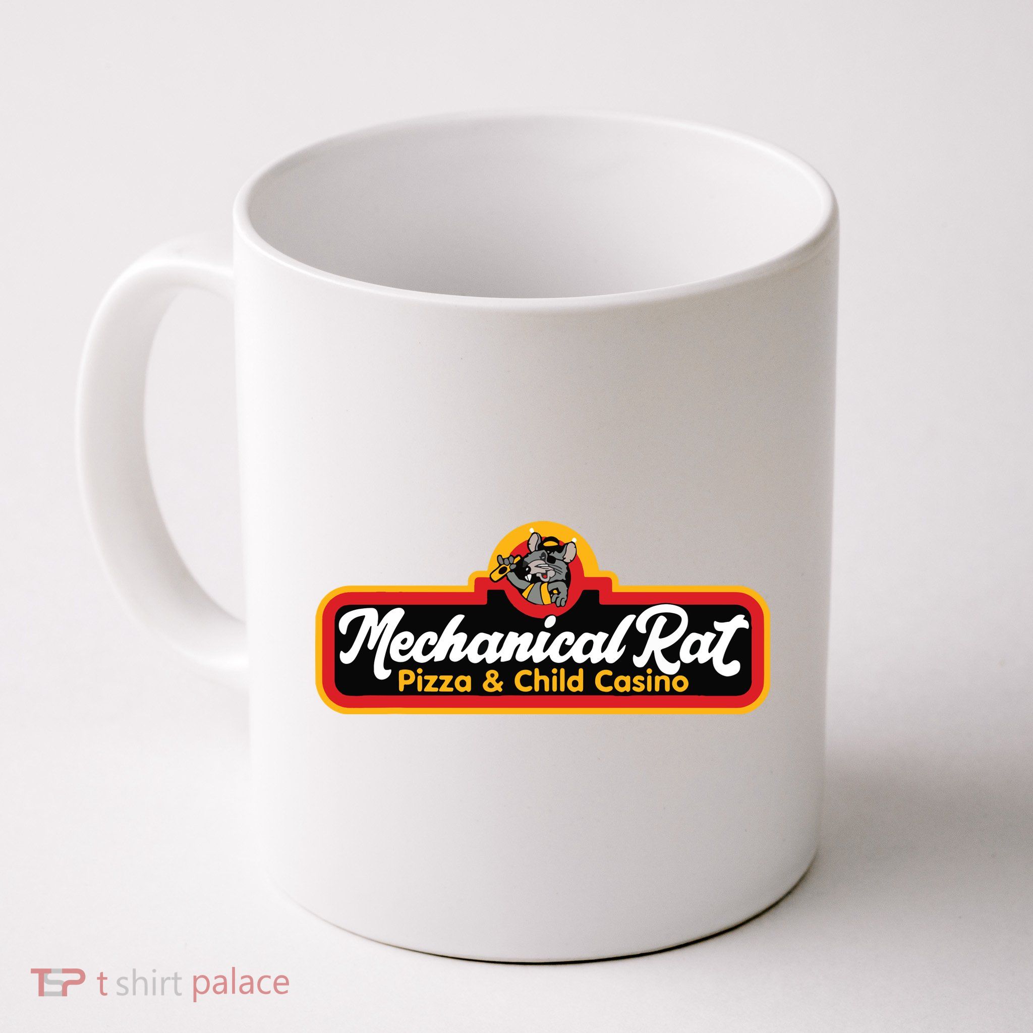 Mechanical Rat Pizza & Child Casino Mug