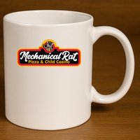 Mechanical Rat Pizza & Child Casino 11oz C Handle Ceramic Mug