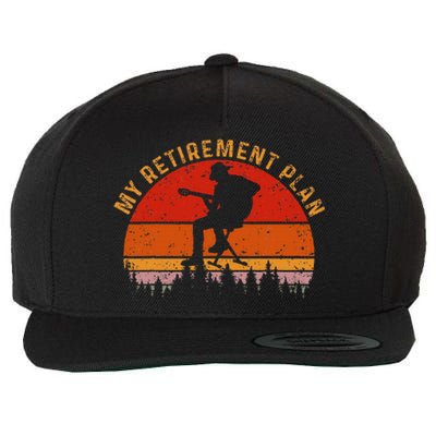 My Retirement Plan Funny Guitar Vintage Guitar Lovers Wool Snapback Cap