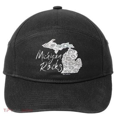 MICHIGAN ROCKS PETOSKEY STONE 7-Panel Snapback Hat