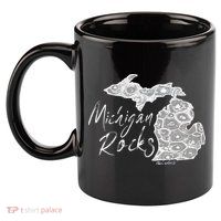 MICHIGAN ROCKS PETOSKEY STONE 11oz C Handle Ceramic Mug