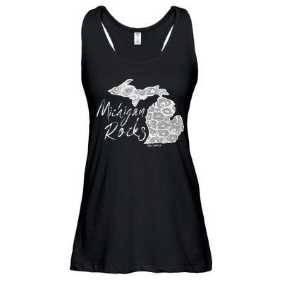 MICHIGAN ROCKS PETOSKEY STONE Ladies Essential Flowy Tank