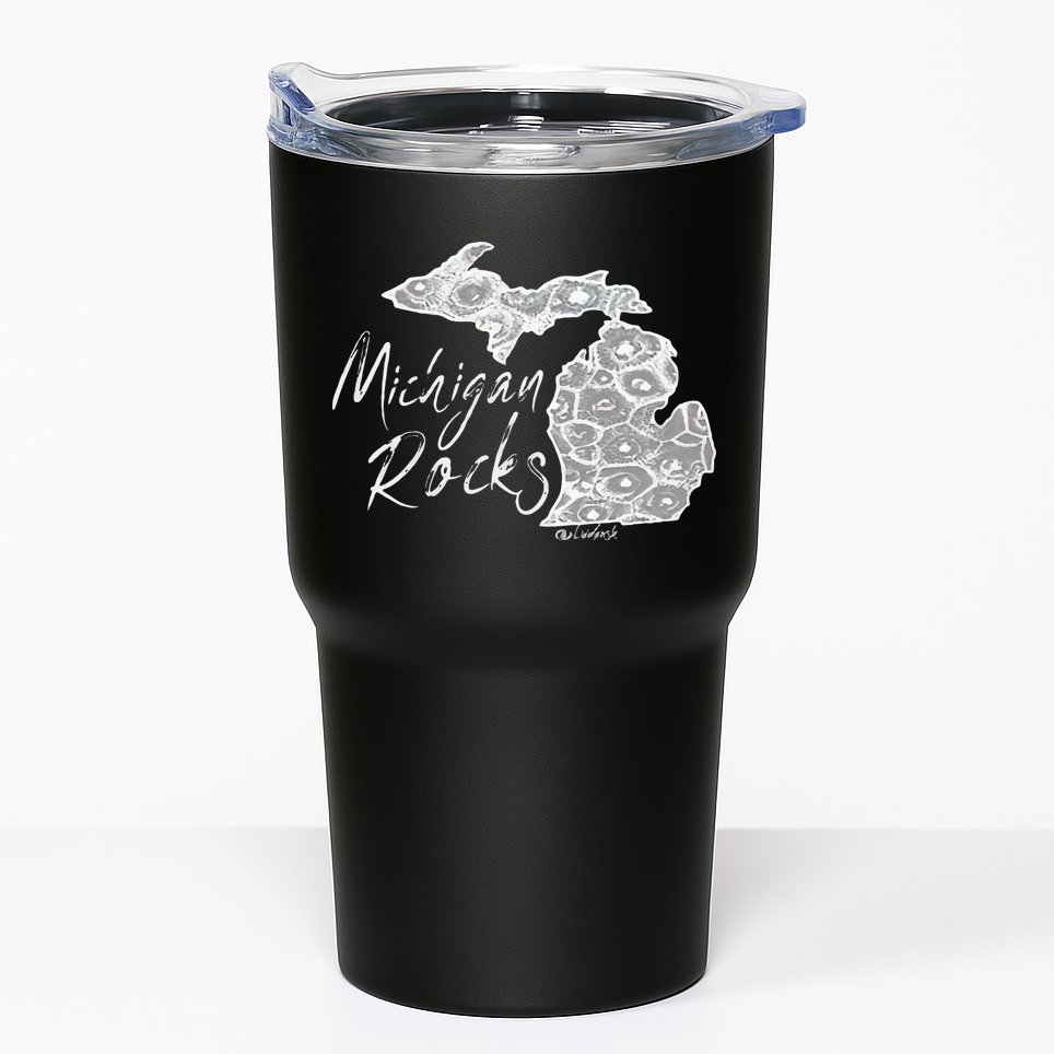 MICHIGAN ROCKS PETOSKEY STONE Tumbler