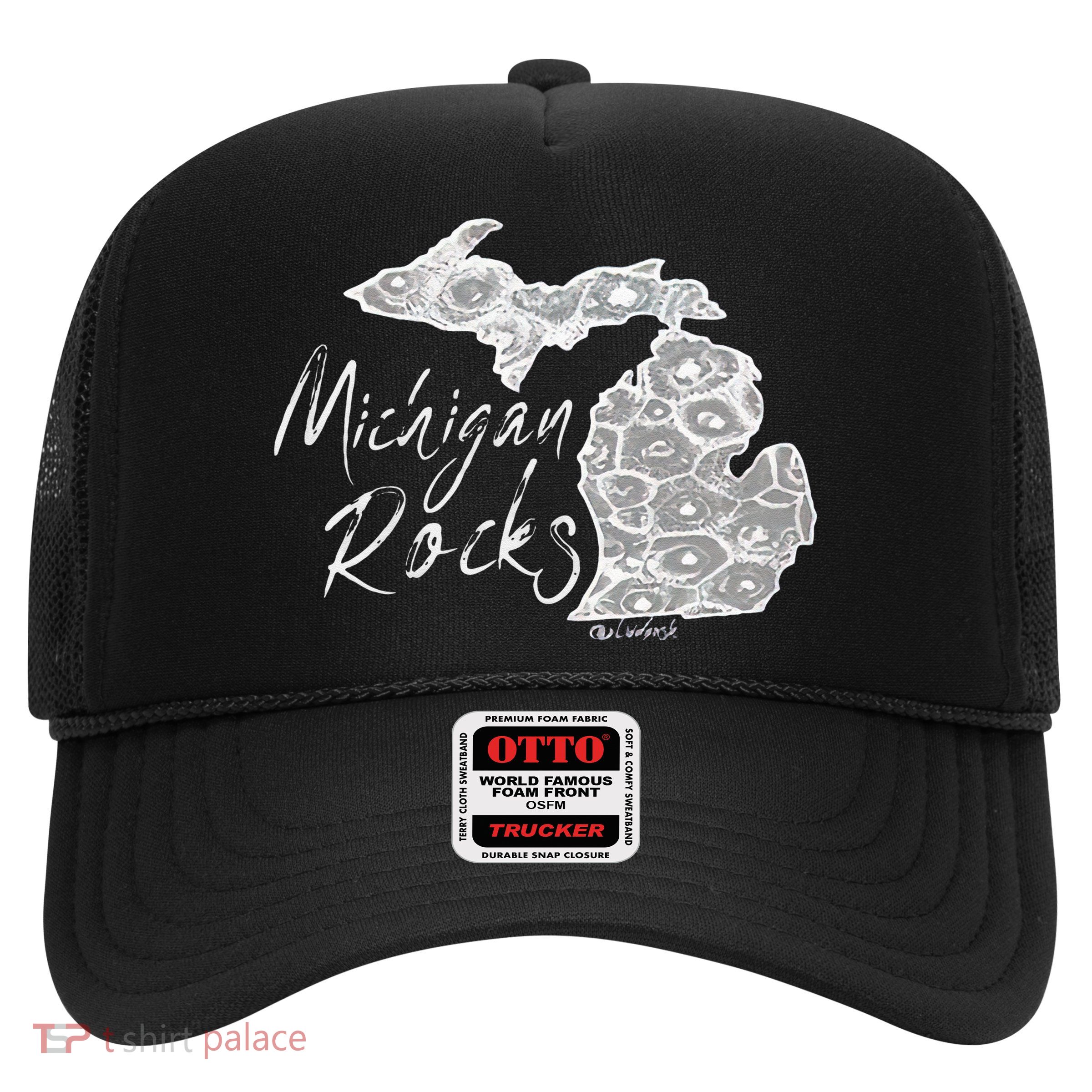 MICHIGAN ROCKS PETOSKEY STONE Trucker Hat