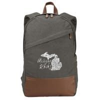 MICHIGAN ROCKS PETOSKEY STONE Cotton Canvas Backpack