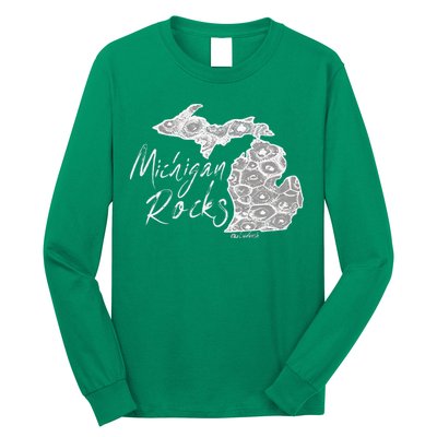 MICHIGAN ROCKS PETOSKEY STONE Long Sleeve Shirt