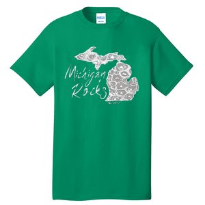 MICHIGAN ROCKS PETOSKEY STONE Tall T-Shirt