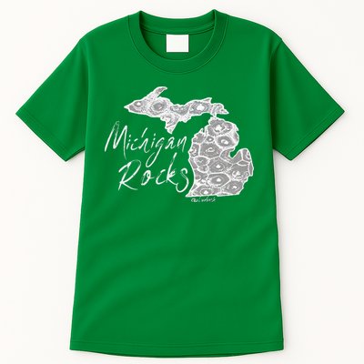 MICHIGAN ROCKS PETOSKEY STONE Tall T-Shirt