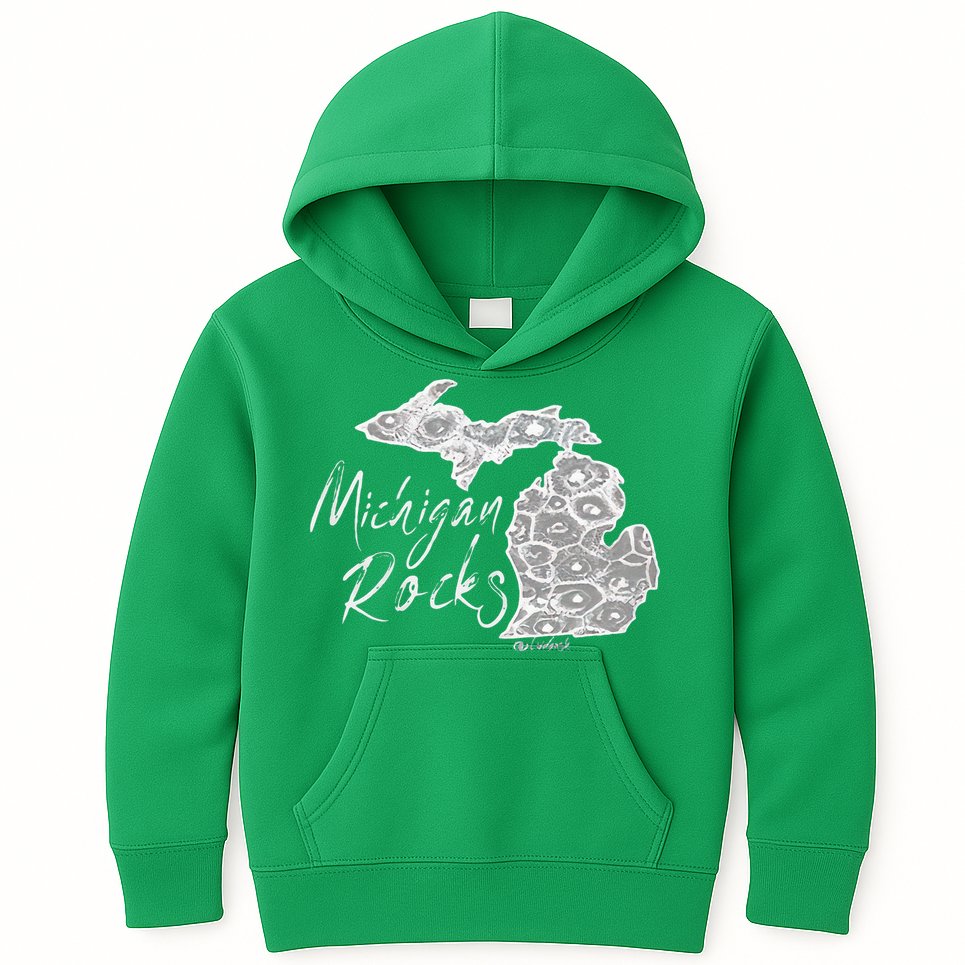 MICHIGAN ROCKS PETOSKEY STONE Kids Hoodie