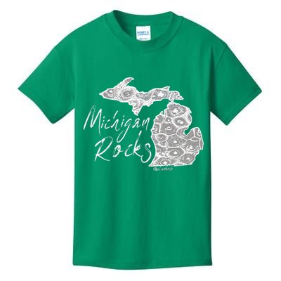MICHIGAN ROCKS PETOSKEY STONE Kids T-Shirt