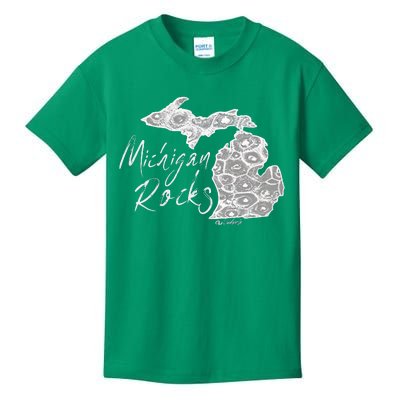 MICHIGAN ROCKS PETOSKEY STONE Kids T-Shirt