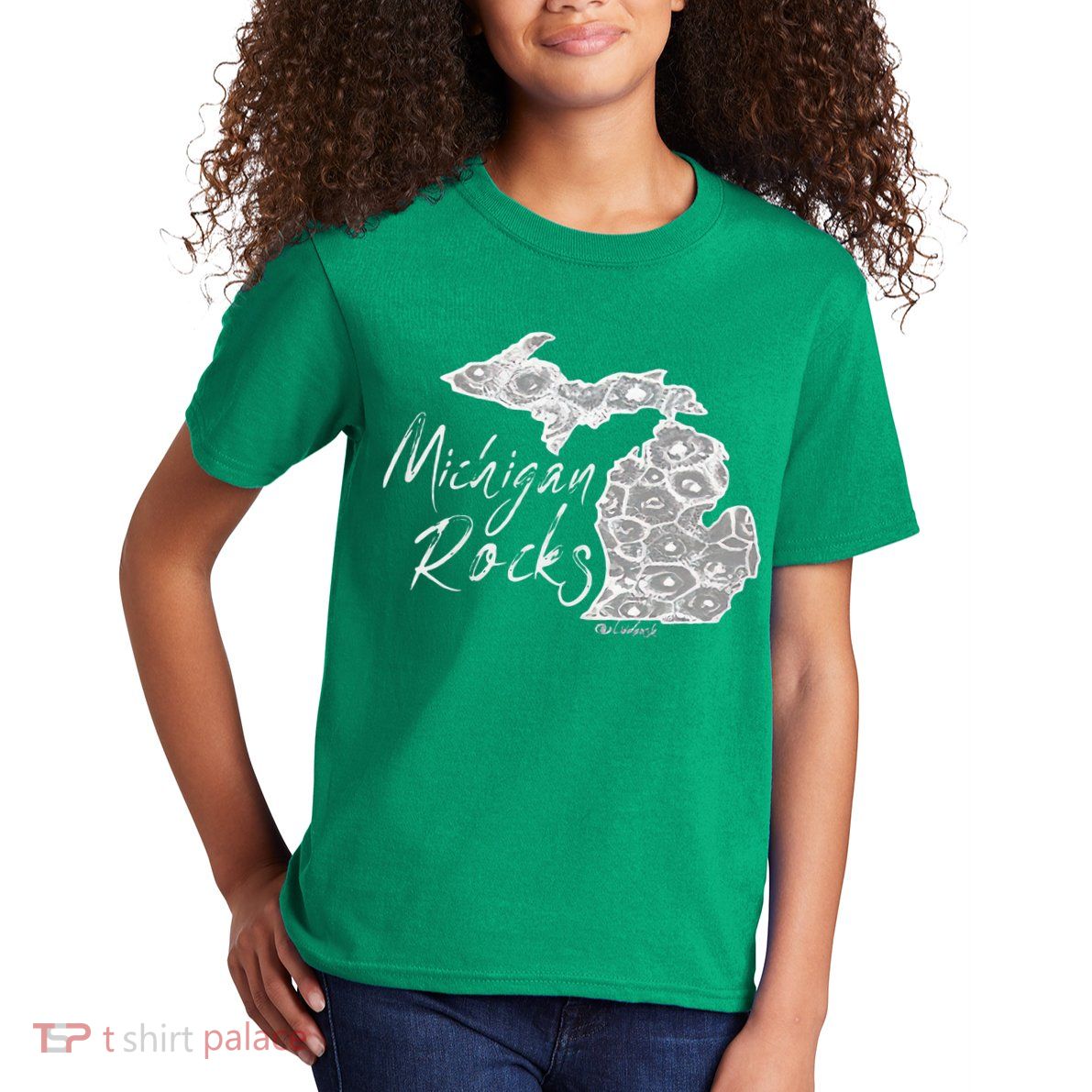 MICHIGAN ROCKS PETOSKEY STONE Kids T-Shirt
