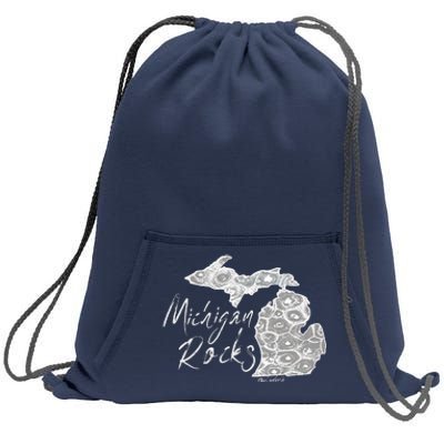 MICHIGAN ROCKS PETOSKEY STONE Sweatshirt Cinch Pack Bag