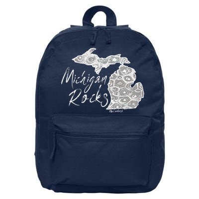 MICHIGAN ROCKS PETOSKEY STONE 16 in Basic Backpack