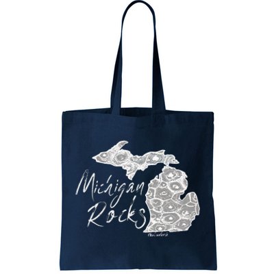 MICHIGAN ROCKS PETOSKEY STONE Tote Bag