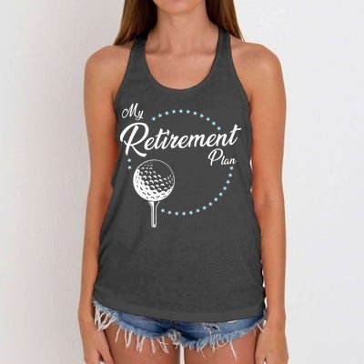 My Retirement Plan - Golf Women's Knotted Racerback Tank