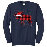 Moose Red Plaid Matching Family Buffalo Christmas Pajama Sweatshirt