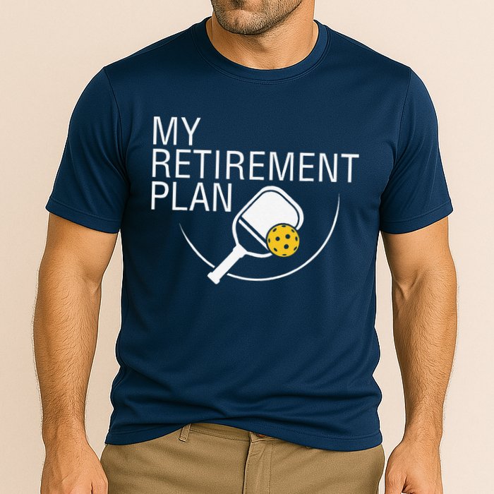 My Retirement Plan Funny Pickleball Cooling Performance Crew T-Shirt