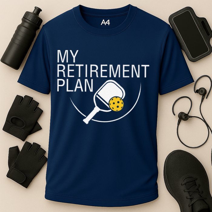 My Retirement Plan Funny Pickleball Cooling Performance Crew T-Shirt