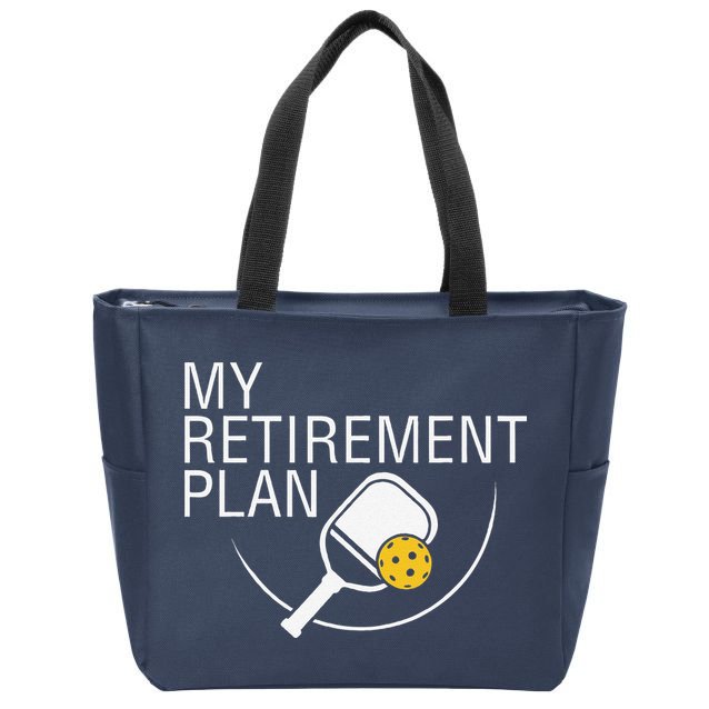 My Retirement Plan Funny Pickleball Zip Tote Bag
