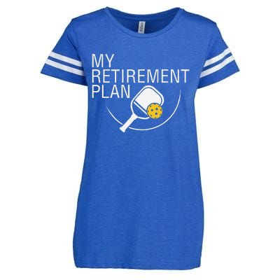 My Retirement Plan Funny Pickleball Enza Ladies Jersey Football T-Shirt