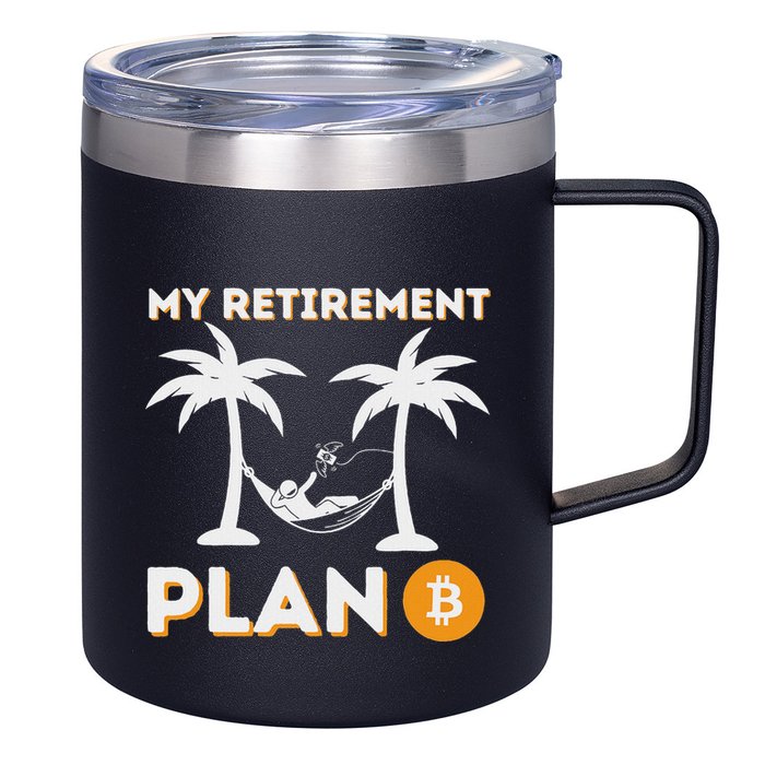 My Retirement Plan B Crypto Btc Trader Bitcoin Investor 12oz Stainless Steel Coffee Mug