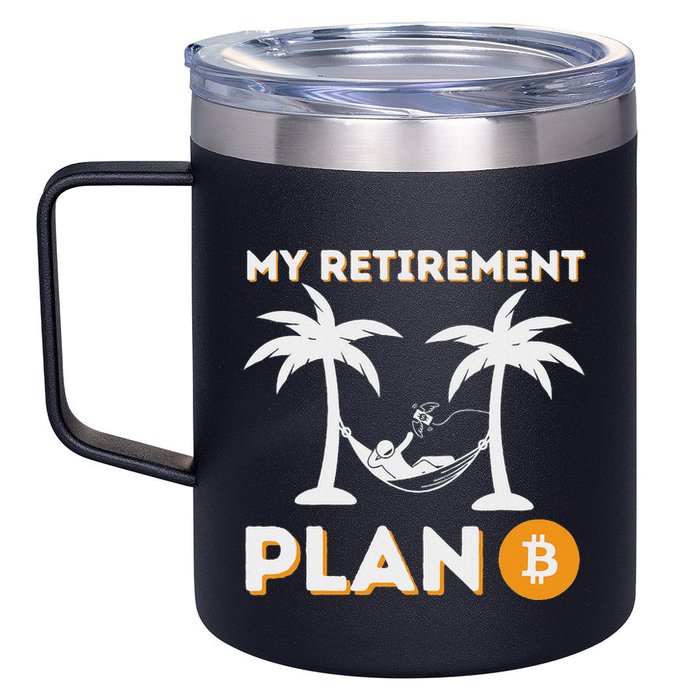 My Retirement Plan B Crypto Btc Trader Bitcoin Investor 12oz Stainless Steel Coffee Mug