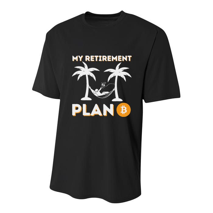 My Retirement Plan B Crypto Btc Trader Bitcoin Investor Youth Performance Sprint T-Shirt