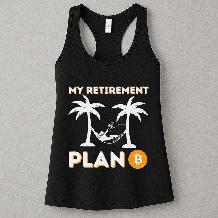 My Retirement Plan B Crypto Btc Trader Bitcoin Investor Womens Tank Top