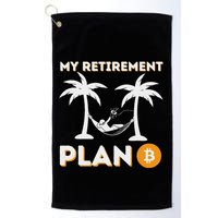My Retirement Plan B Crypto Btc Trader Bitcoin Investor Golf Towel