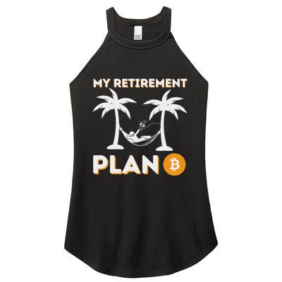 My Retirement Plan B Crypto Btc Trader Bitcoin Investor Women's Perfect Tri Rocker Tank