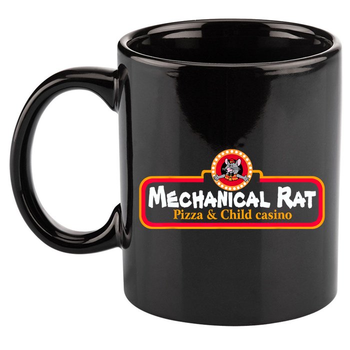 Mechanical Rat Pizza & Child Casino 11oz C Handle Ceramic Mug