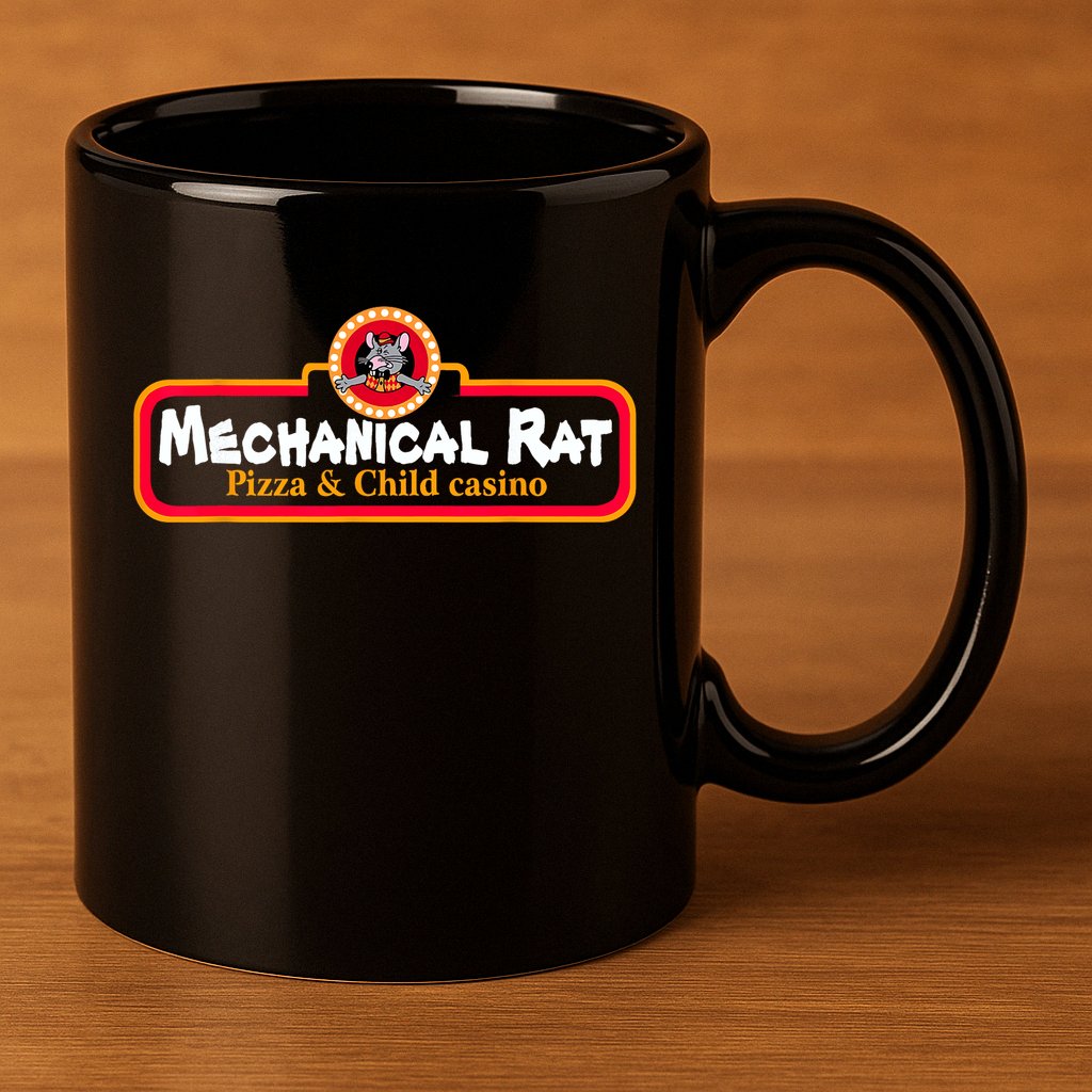 Mechanical Rat Pizza & Child Casino 11oz C Handle Ceramic Mug