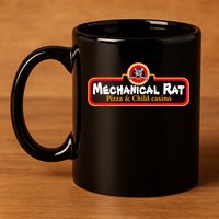 Mechanical Rat Pizza & Child Casino 11oz C Handle Ceramic Mug