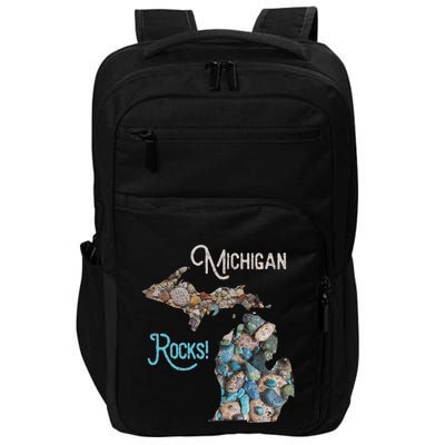 Michigan Rocks Petoskey Stone Hunting Great Lakes State Impact Tech Backpack