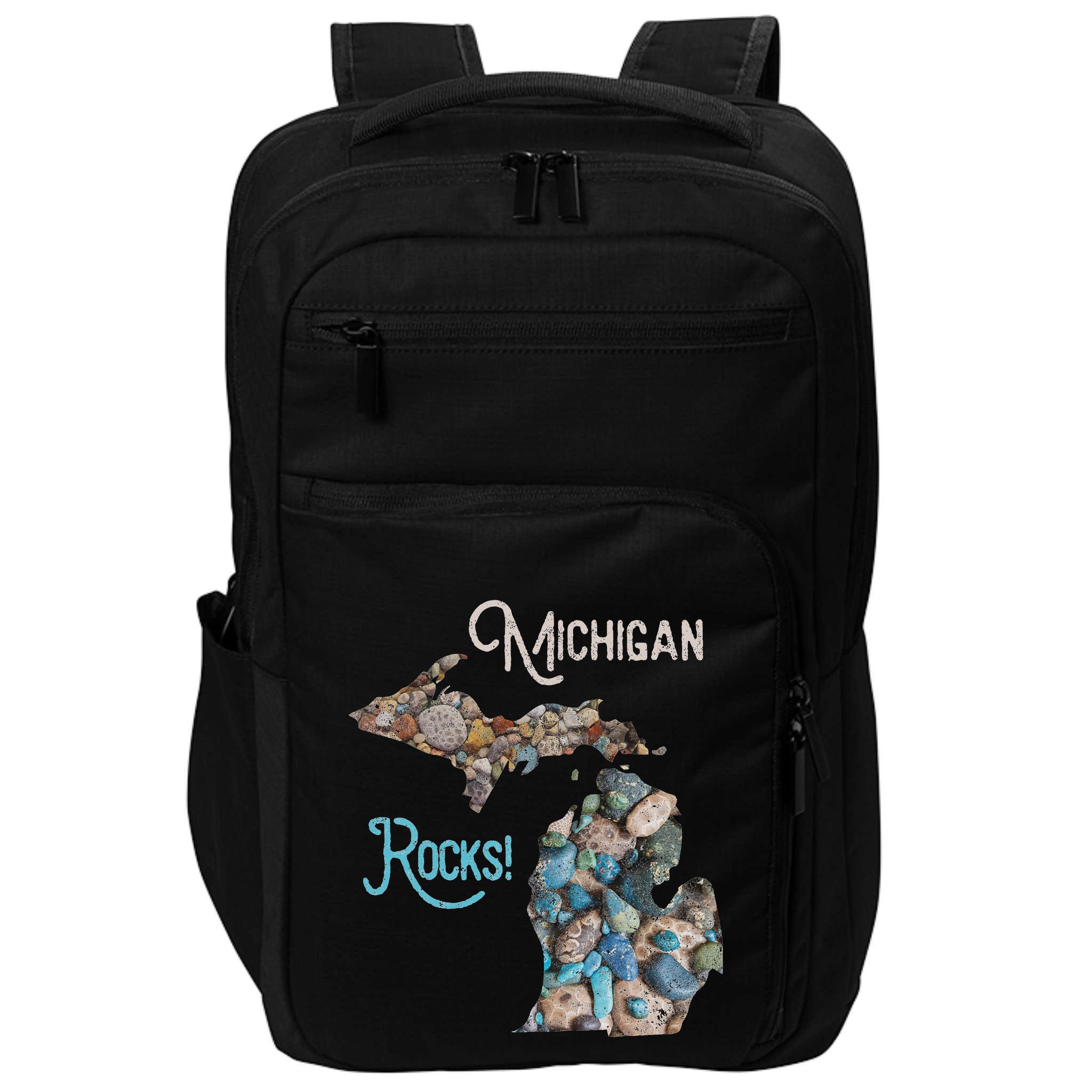 Michigan Rocks Petoskey Stone Hunting Great Lakes State Impact Tech Backpack