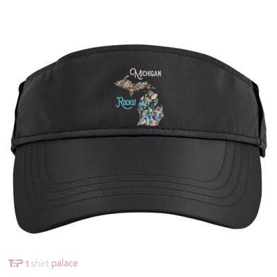 Michigan Rocks Petoskey Stone Hunting Great Lakes State Adult Drive Performance Visor