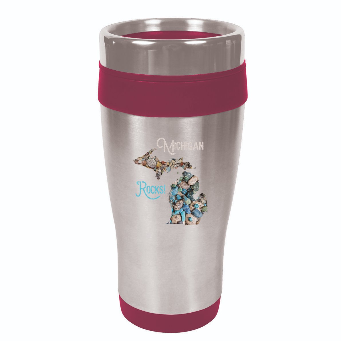 Michigan Rocks Petoskey Stone Hunting Great Lakes State 16oz Travel Tumbler