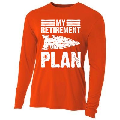 My Retiret Plan Artifact Collector Arrowhead Hunter Cool Gift Cooling Performance Long Sleeve Crew